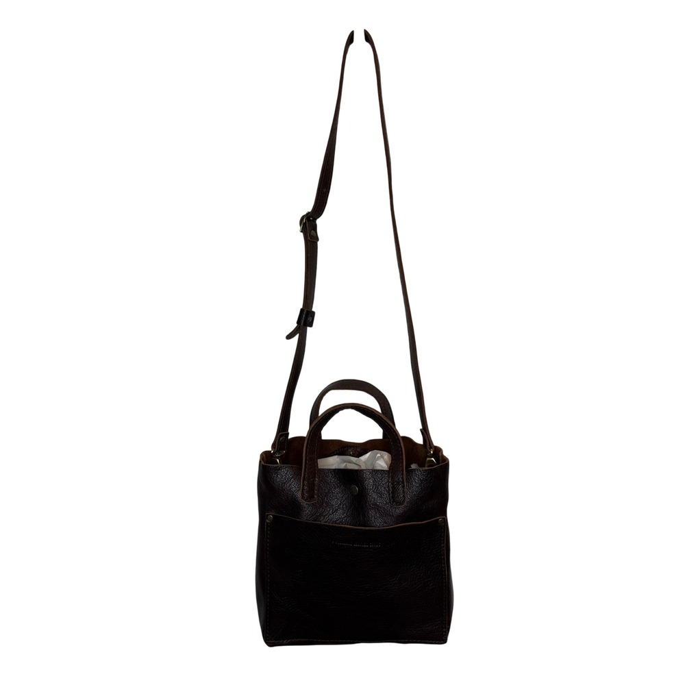Portland Leather Almost Perfect Mini Crossbody Tote Cold Brew + Purse Organizer